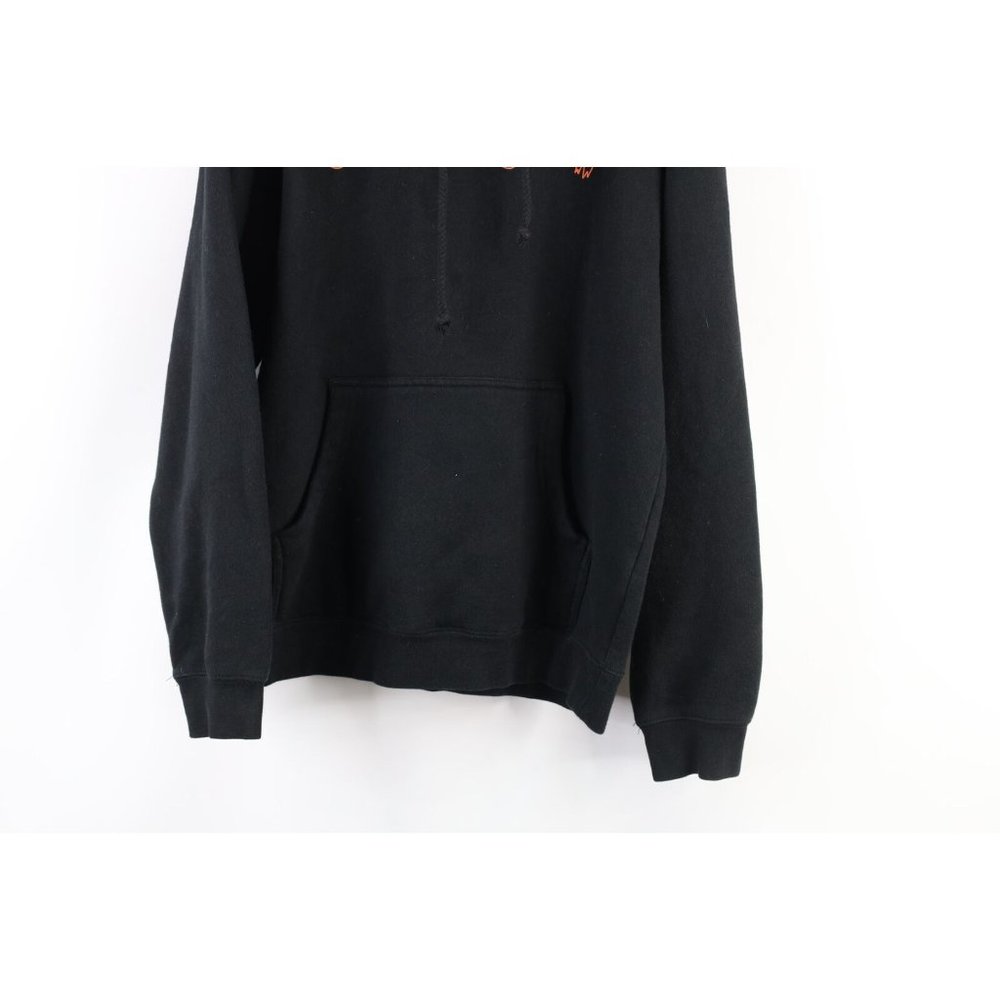 Streetwear Mens Small Faded Dolan Twins Skull Skeleton Hoodie Sweatshirt Black - Picture 3 of 11